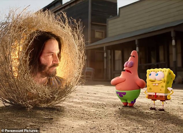 'Call me Sage': The John Wick 3 action star will next make a cameo as a mystical tumbleweed in The SpongeBob Movie: Sponge on the Run, which hits US/UK theaters May 22