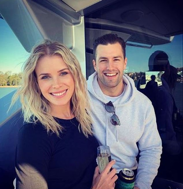 Wedding bells! Sasha (left) had made headlines in November 2018 when she was pictured in a bikini while sailing on a yacht with Michael. But it turned out to just be a work trip and nothing more, as she is set to marry her fiancé, Tyler Robinson, in six weeks' time