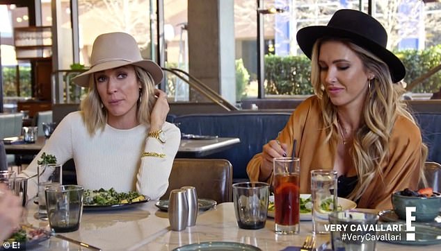Salad story: Kristin loaded up her fork with salad and then asked her friends,'Do you remember when I dated Miguel the cameraman on The Hills?'