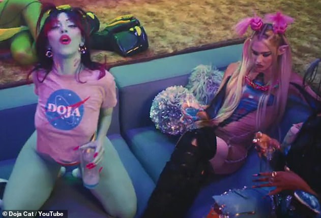 Side by side:  Doja Cat cast Grimes for a cameo appearance in her brand new outer-space themed music video for Need To Know